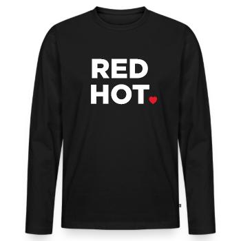 Glühend heiß - Männer Premium Bio Langarmshirt - Schwarz - Vorne - Nico (187cm)
