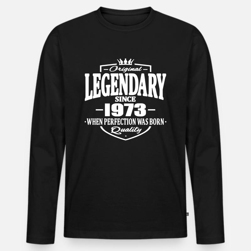 Legendary seit 1973 - Männer Premium Bio Langarmshirt - Schwarz