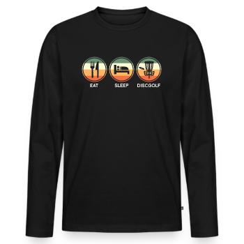 Disc Golf Players Disc Golf Disc Golf Players - T-shirt manches longues Premium bio Homme - noir - Devant - Nico (187cm)