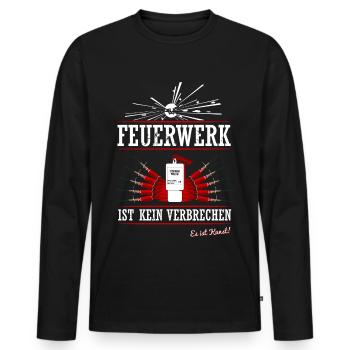 Feuerwerk ist kein Verbrechen Pyro - Männer Premium Bio Langarmshirt - Schwarz - Vorne - Nico (187cm)