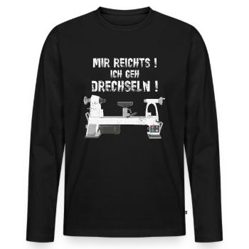 Turner Turners Turning Bench Turner - T-shirt manches longues Premium bio Homme - noir - Devant - Nico (187cm)