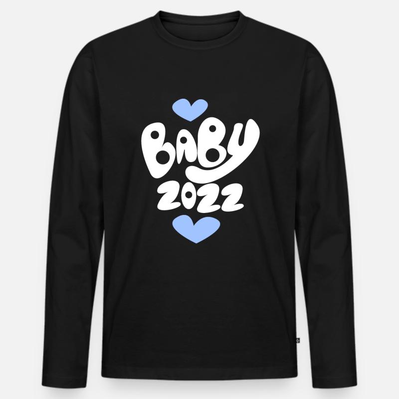 Baby 2022 - Männer Premium Bio Langarmshirt - Schwarz