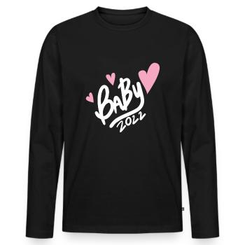 Baby 2022 - Newborn 2022 - Men's Premium Organic Long Sleeve Shirt - black - Front - Nico (187cm)