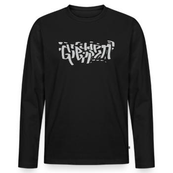 Giessen - Männer Premium Bio Langarmshirt - Schwarz - Vorne - Nico (187cm)
