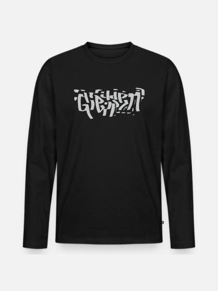 Pour - Men's Premium Organic Long Sleeve Shirt - black