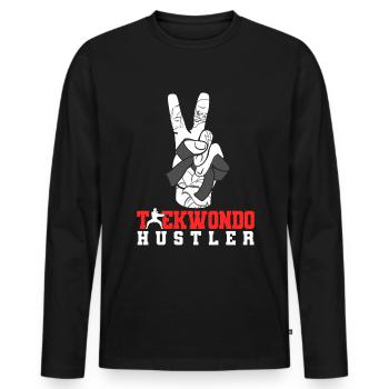 TKD Korean Martial Arts Tae Kwon - Männer Premium Bio Langarmshirt - Schwarz - Vorne - Nico (187cm)