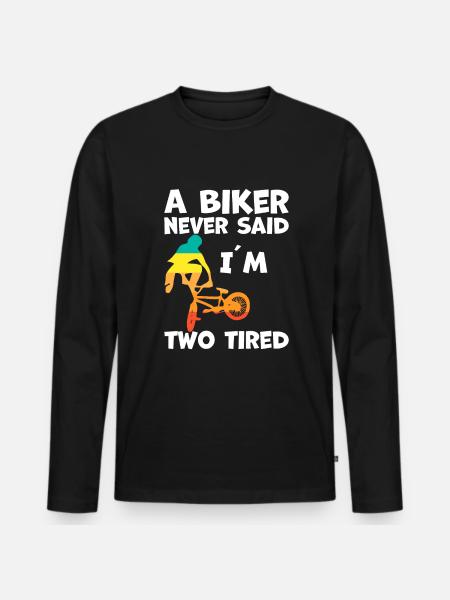 BMX Biker Racing Stunt - Men's Premium Organic Long Sleeve Shirt - black