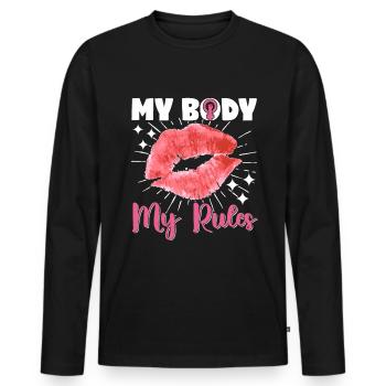 Feminist Womens Rights Female - Männer Premium Bio Langarmshirt - Schwarz - Vorne - Nico (187cm)