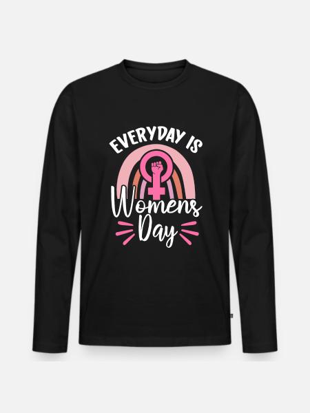 Feminist Women's Rights Female - Men's Premium Organic Long Sleeve Shirt - black