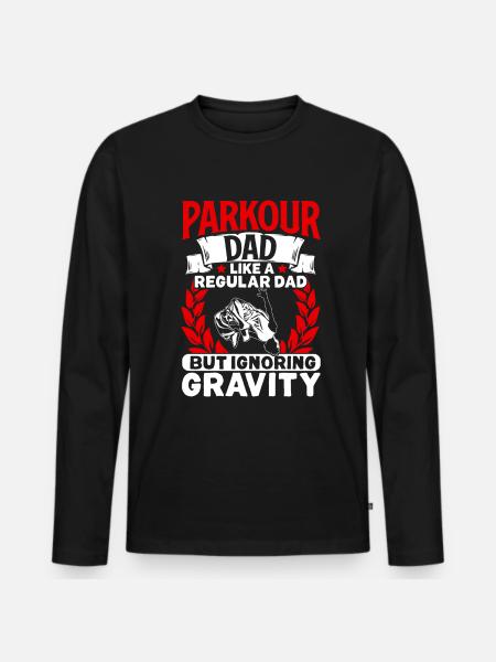 Parkour Freerunning Traceur - Männer Premium Bio Langarmshirt - Schwarz