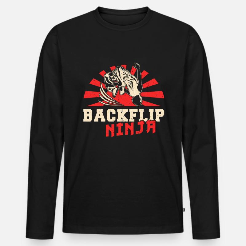 Parkour Freerunning Traceur - Männer Premium Bio Langarmshirt - Schwarz