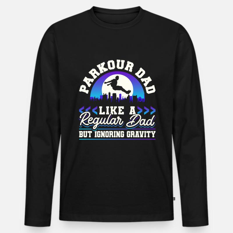 Parkour Freerunning Traceur - Männer Premium Bio Langarmshirt - Schwarz