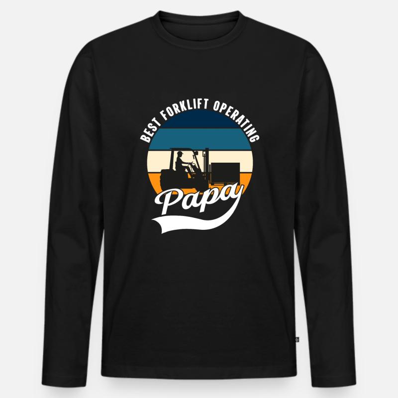 Lagerarbeiter Warenhaus Gabelstaplerfahrer - Männer Premium Bio Langarmshirt - Schwarz