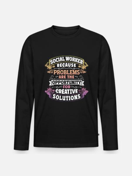 School Social Work Month - Men's Premium Organic Long Sleeve Shirt - black