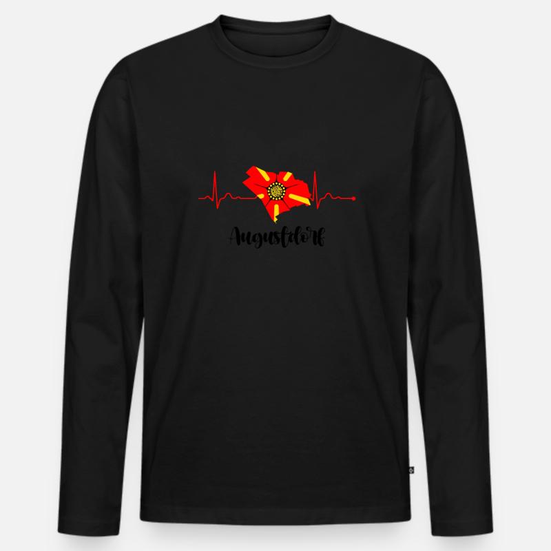 Lipperland Ostwestfalen Lippe Augustdorf - Männer Premium Bio Langarmshirt - Schwarz