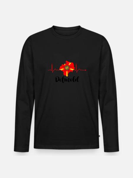 Lipperland Ostwestfalen Lippe Detmold - Men's Premium Organic Long Sleeve Shirt - black