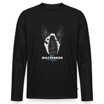 Bully Dogs Dogs Bull Terrier Dad - Men's Premium Organic Long Sleeve Shirt - black - Front - Nico (187cm)