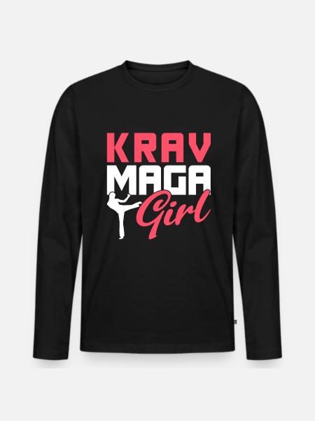 Krav Maga Apparel Israeli Self - Men's Premium Organic Long Sleeve Shirt - black