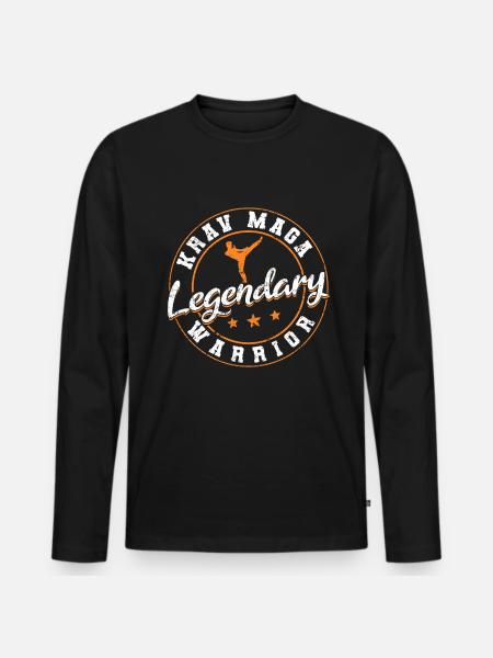 Krav Maga Apparel Israeli Self - Men's Premium Organic Long Sleeve Shirt - black