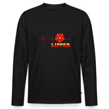 Lipper Lipperland Ostwestfalen Lippe - Männer Premium Bio Langarmshirt - Schwarz - Vorne - Nico (187cm)