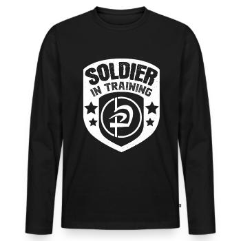 Krav Maga Apparel Israeli Self - Männer Premium Bio Langarmshirt - Schwarz - Vorne - Nico (187cm)
