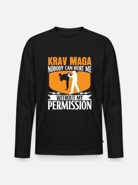 Krav Maga Apparel Israeli Self - Men's Premium Organic Long Sleeve Shirt - black