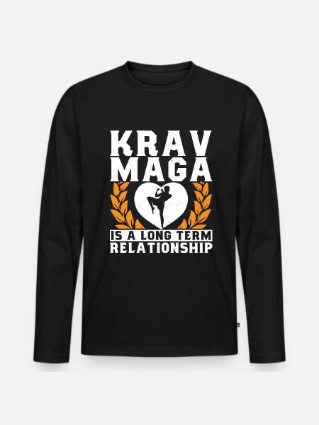 Krav Maga Apparel Israeli Self - Men's Premium Organic Long Sleeve Shirt - black