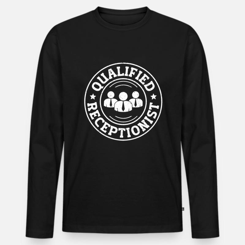 Administration Qualified - Männer Premium Bio Langarmshirt - Schwarz