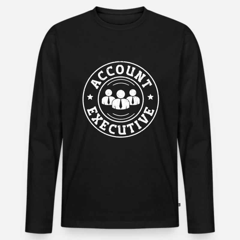 Chargé de compte d’administration - T-shirt manches longues Premium bio Homme - noir