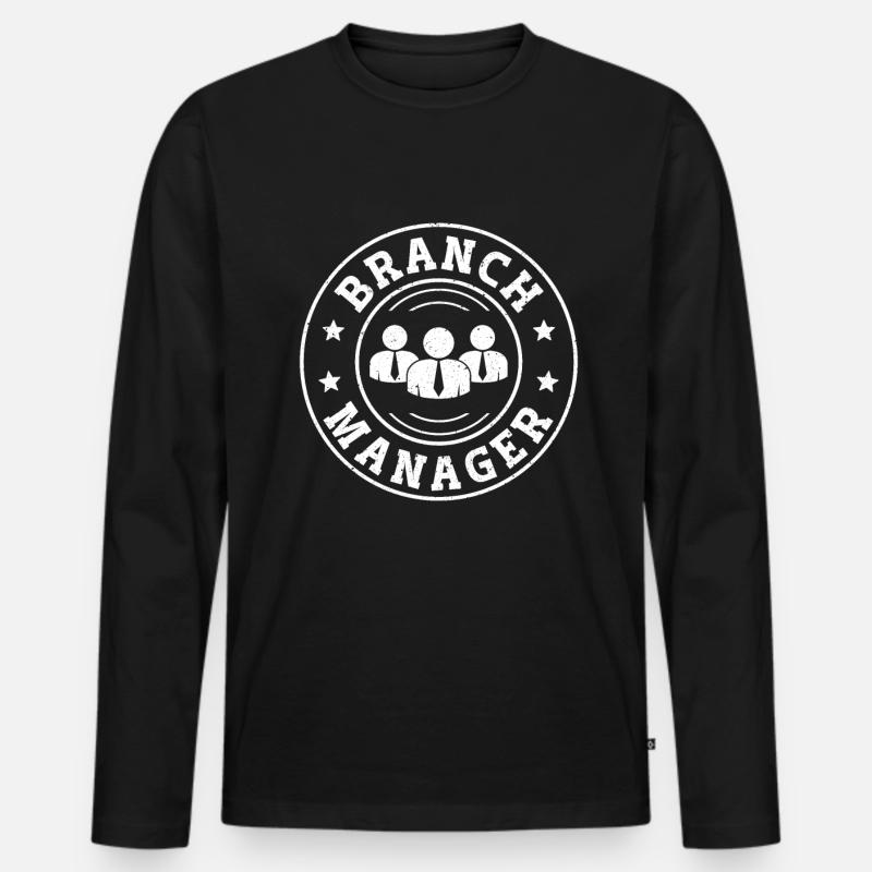 Administration Branch Manager - Männer Premium Bio Langarmshirt - Schwarz