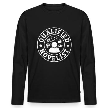 Artist Novelist/Writer - Männer Premium Bio Langarmshirt - Schwarz - Vorne - Nico (187cm)