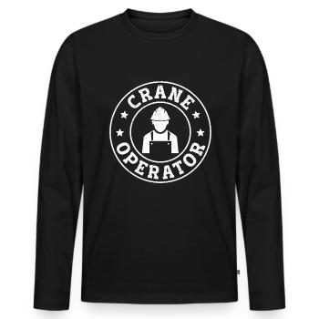 Construction Crane Operator - Männer Premium Bio Langarmshirt - Schwarz - Vorne - Nico (187cm)