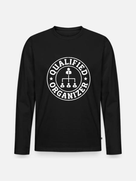 Leadership Organizer - Men's Premium Organic Long Sleeve Shirt - black