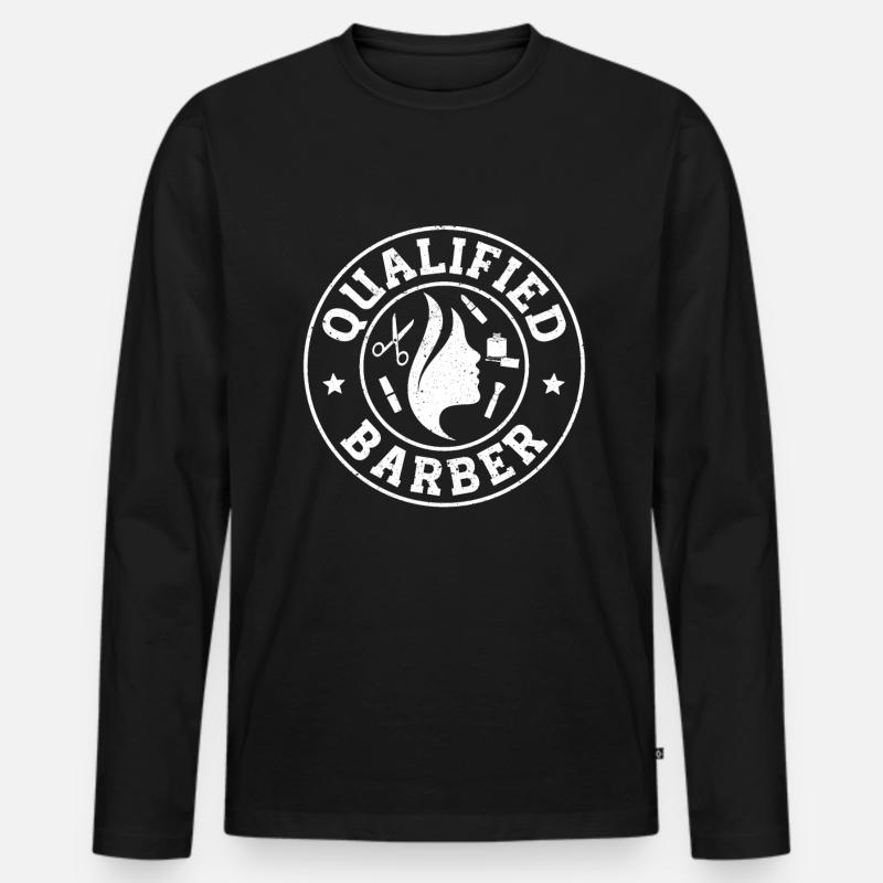 Cosmetology Barber - Männer Premium Bio Langarmshirt - Schwarz