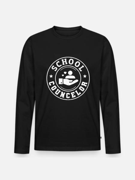 Conseiller scolaire - T-shirt manches longues Premium bio Homme - noir