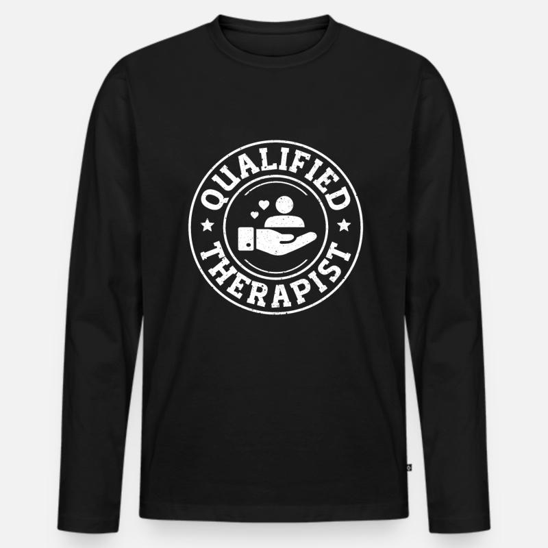 Counceling Therapist - Männer Premium Bio Langarmshirt - Schwarz