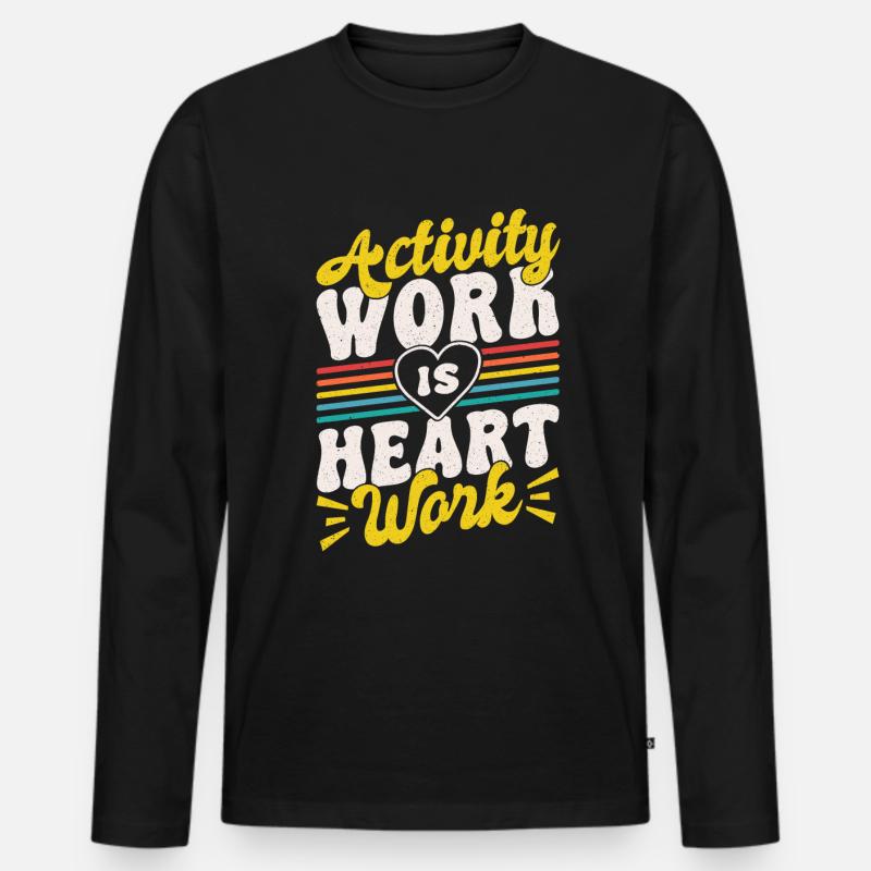 Activity Director Appreciation - Männer Premium Bio Langarmshirt - Schwarz