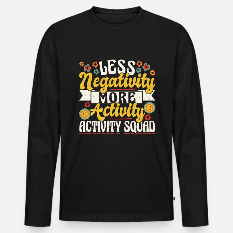 Groovy Activity Director Activity - Männer Premium Bio Langarmshirt - Schwarz