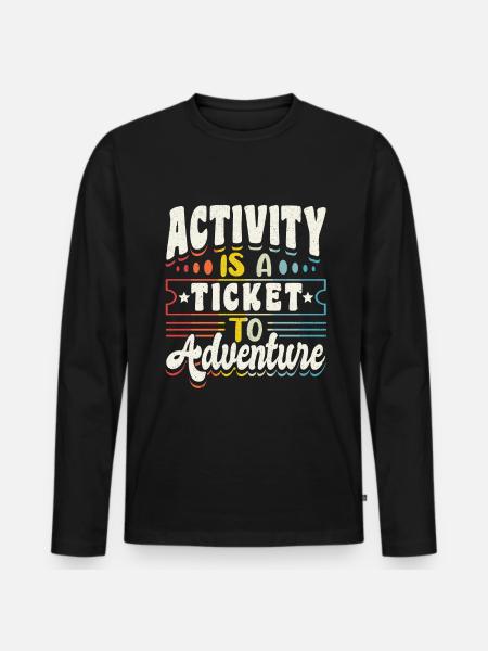 Activity Assistant Squad Team - Männer Premium Bio Langarmshirt - Schwarz
