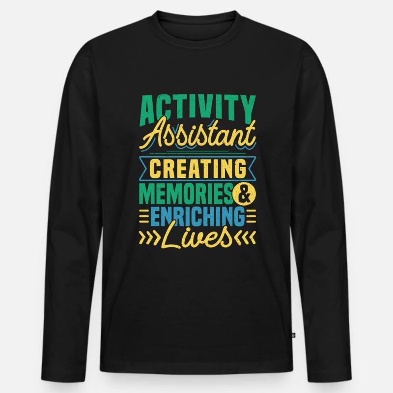 Activity Assistant Appreciation - Männer Premium Bio Langarmshirt - Schwarz