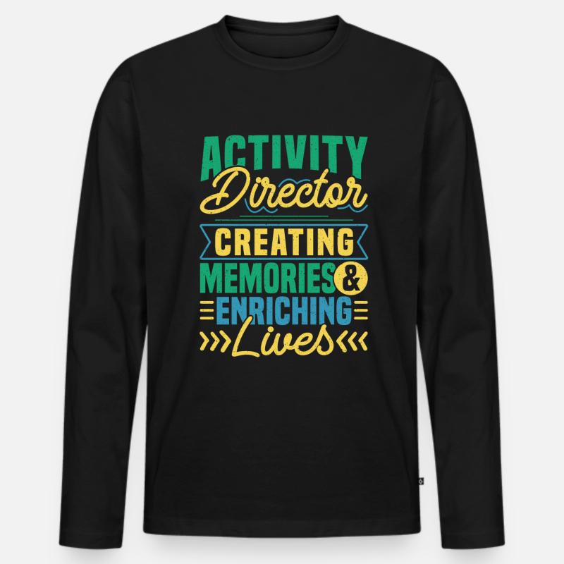 Activity Director Appreciation - Männer Premium Bio Langarmshirt - Schwarz