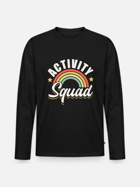 Activity Team Assistant Squad - Männer Premium Bio Langarmshirt - Schwarz
