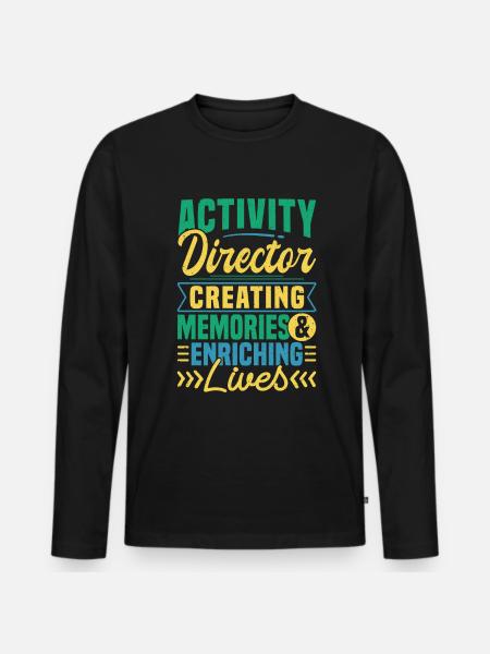Activity Director Appreciation - Männer Premium Bio Langarmshirt - Schwarz