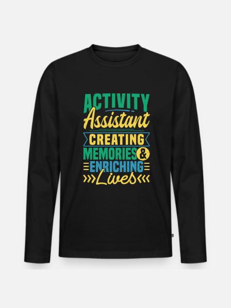 Activity Assistant Appreciation - Männer Premium Bio Langarmshirt - Schwarz