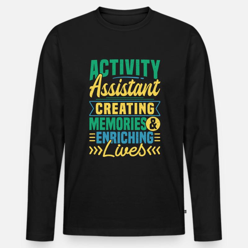 Activity Assistant Appreciation - Männer Premium Bio Langarmshirt - Schwarz