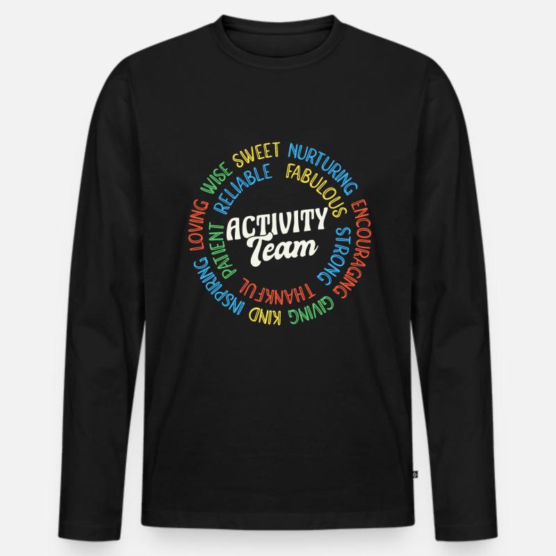 Activity Squad Activity Director - Männer Premium Bio Langarmshirt - Schwarz