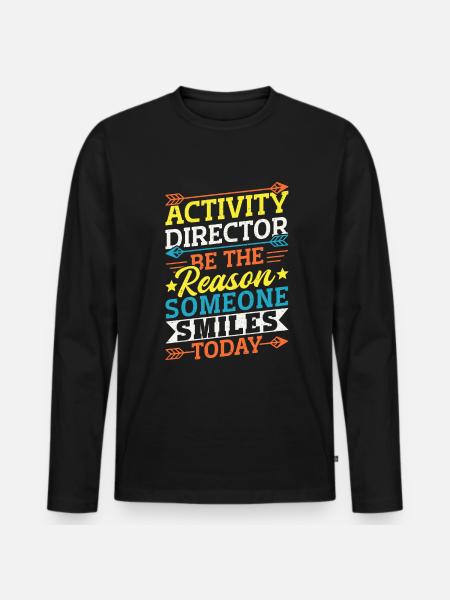 Activity Director Appreciation - Männer Premium Bio Langarmshirt - Schwarz