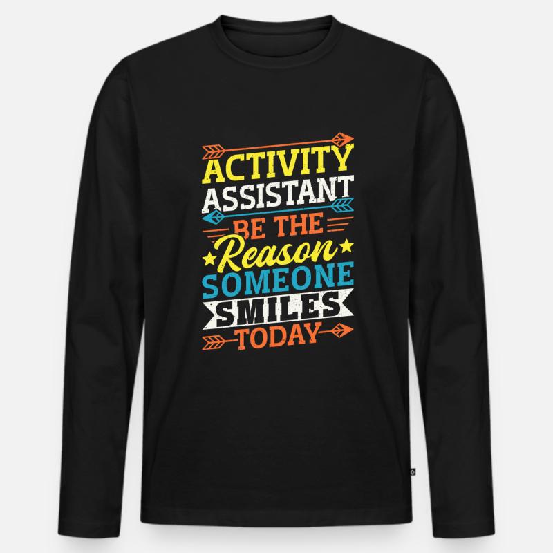 Activity Assistant Appreciation - Männer Premium Bio Langarmshirt - Schwarz