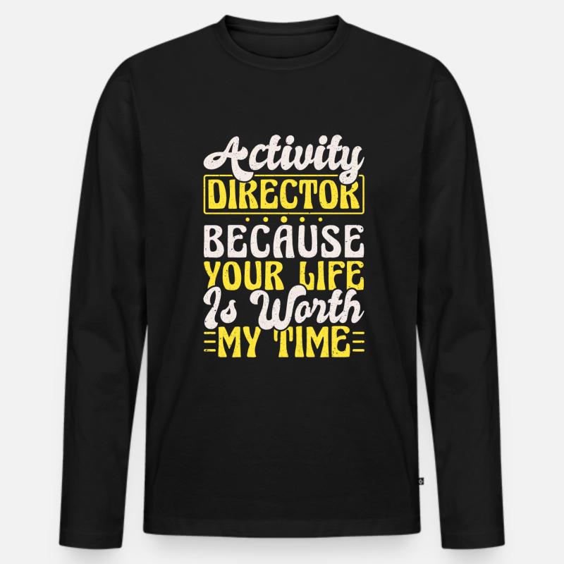 Activity Director Appreciation - Männer Premium Bio Langarmshirt - Schwarz