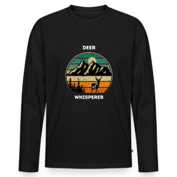 Unique Hunt - Men's Premium Organic Long Sleeve Shirt - black - Front - Nico (187cm)